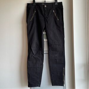 ANTHROPOLOGIE PILCRO Black Pants with Zipper details